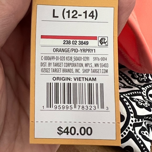 Kona Sol One Piece Orange Swimsuit NWT Size Large - Picture 6 of 10
